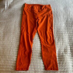 Fabletics Oasis PureLuxe High-Waisted 7/8 Leggings XL Burnt Ochre Orange